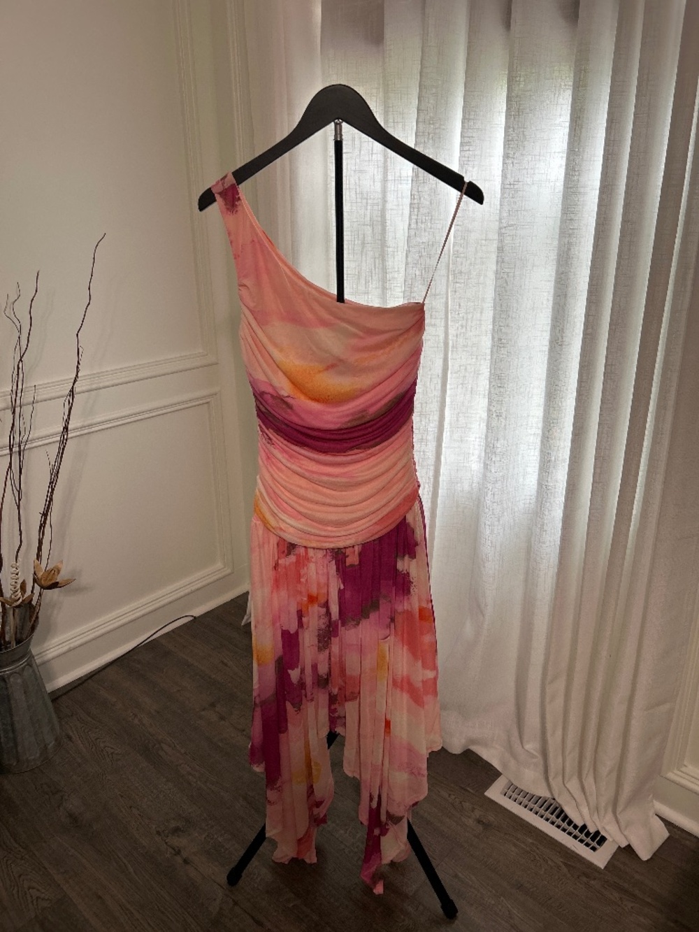 Asymmetrical one shoulder dress